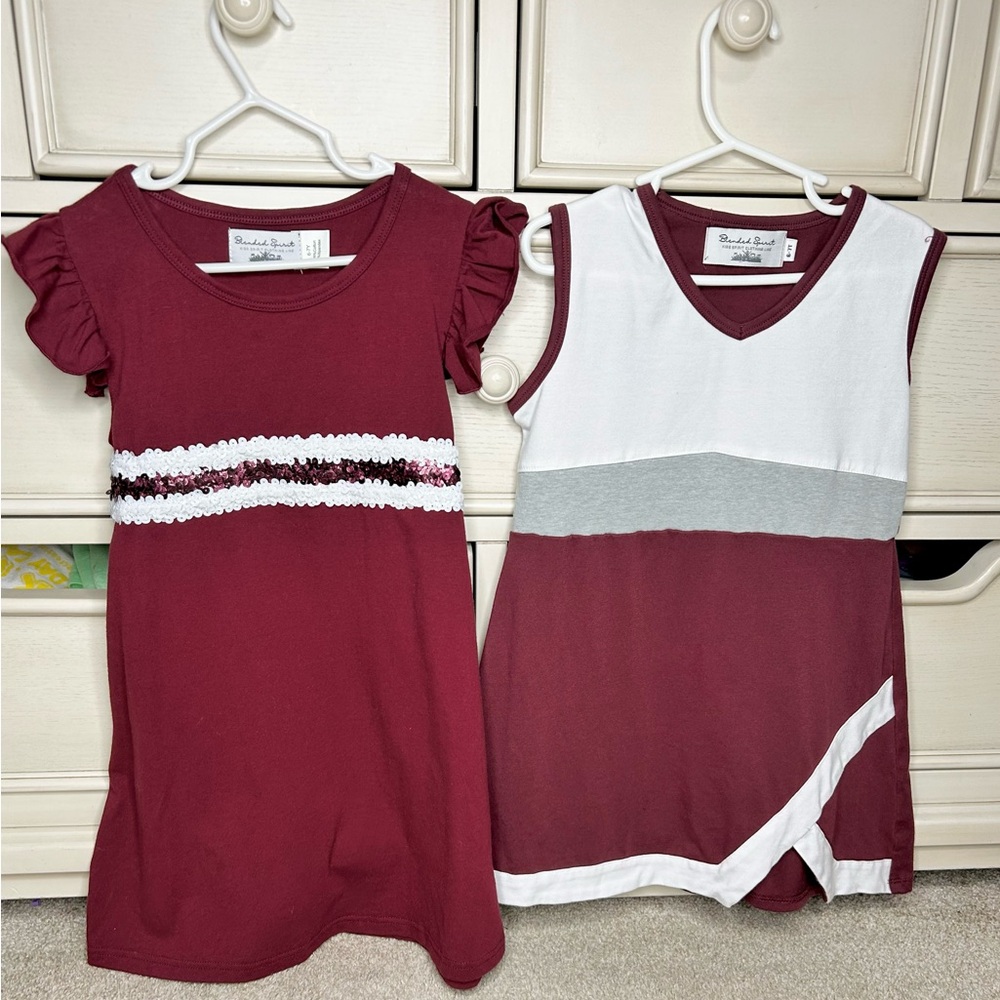 Set of 2 Girls' Blended Spirit Dresses for Game Day - Mississippi State